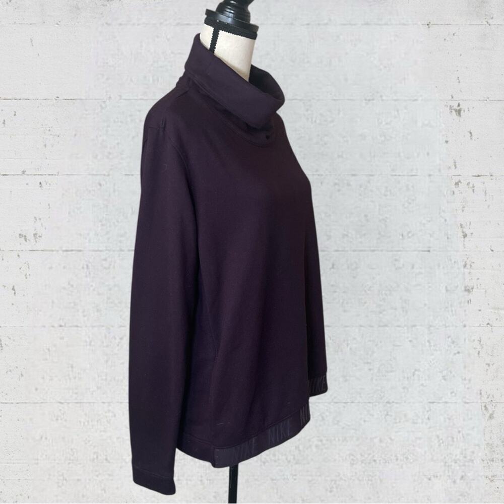 Nike Dri-Fit Funnel Cowl Neck Pullover Sweatshirt Logo Hemline Pockets XL - Picture 10 of 13